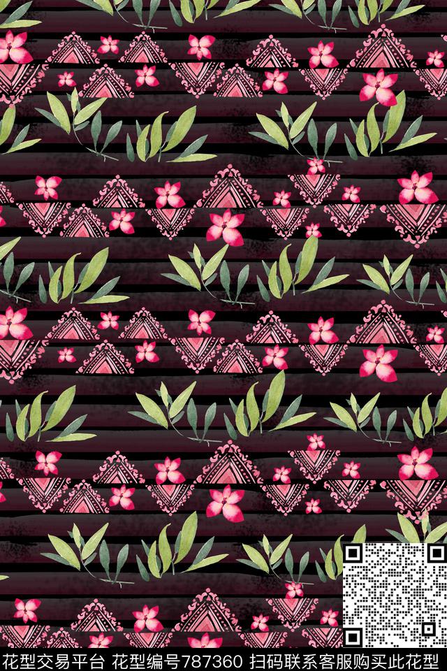 小清新甜美花卉.jpg - 787360 - 手绘 水彩 花卉 - 数码印花花型 － 女装花型设计 － 瓦栏