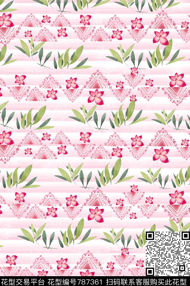 小清新甜美花卉1.jpg - 787361 - 手绘 水彩 花卉 - 数码印花花型 － 女装花型设计 － 瓦栏