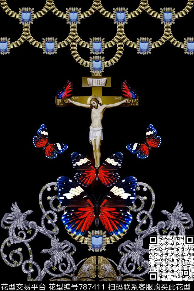 4.jpg - 787411 - 钻石 宝石 耶稣 - 数码印花花型 － 男装花型设计 － 瓦栏