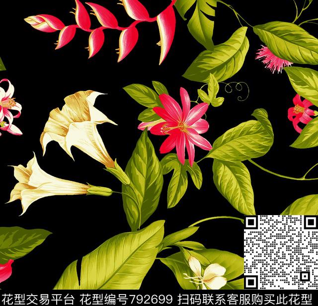 170204-1.jpg - 792699 - 百合 花朵 花卉 - 传统印花花型 － 女装花型设计 － 瓦栏