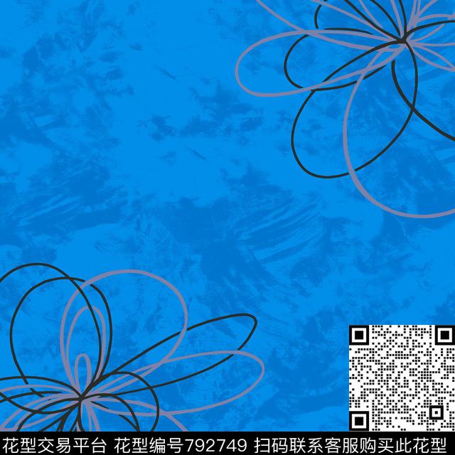 170205-1.jpg - 792749 - 中国风 笔刷 抽象底纹 - 传统印花花型 － 女装花型设计 － 瓦栏