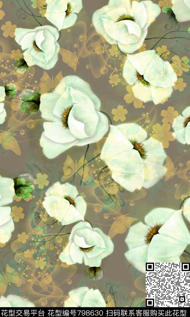wocailai3.jpg - 798630 - 大花 花卉 花朵 - 数码印花花型 － 女装花型设计 － 瓦栏