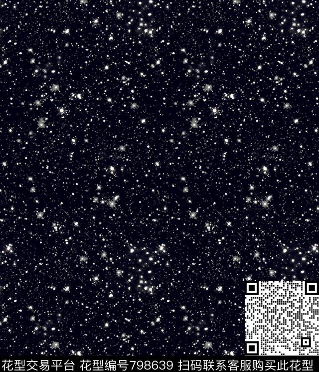 星空1.jpg - 798639 - 波点 不规则几何 黑白几何 - 传统印花花型 － 其他花型设计 － 瓦栏