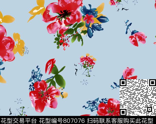 in.jpg - 807076 - textile design digital - 数码印花花型 － 女装花型设计 － 瓦栏
