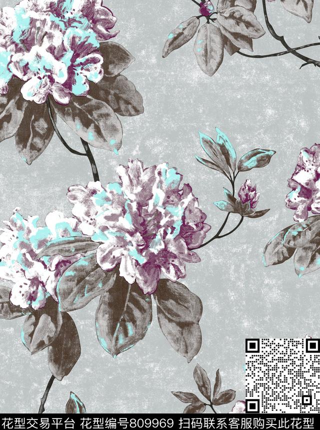 DS10847.jpg - 809969 - 花朵 床品 花卉 - 传统印花花型 － 床品花型设计 － 瓦栏