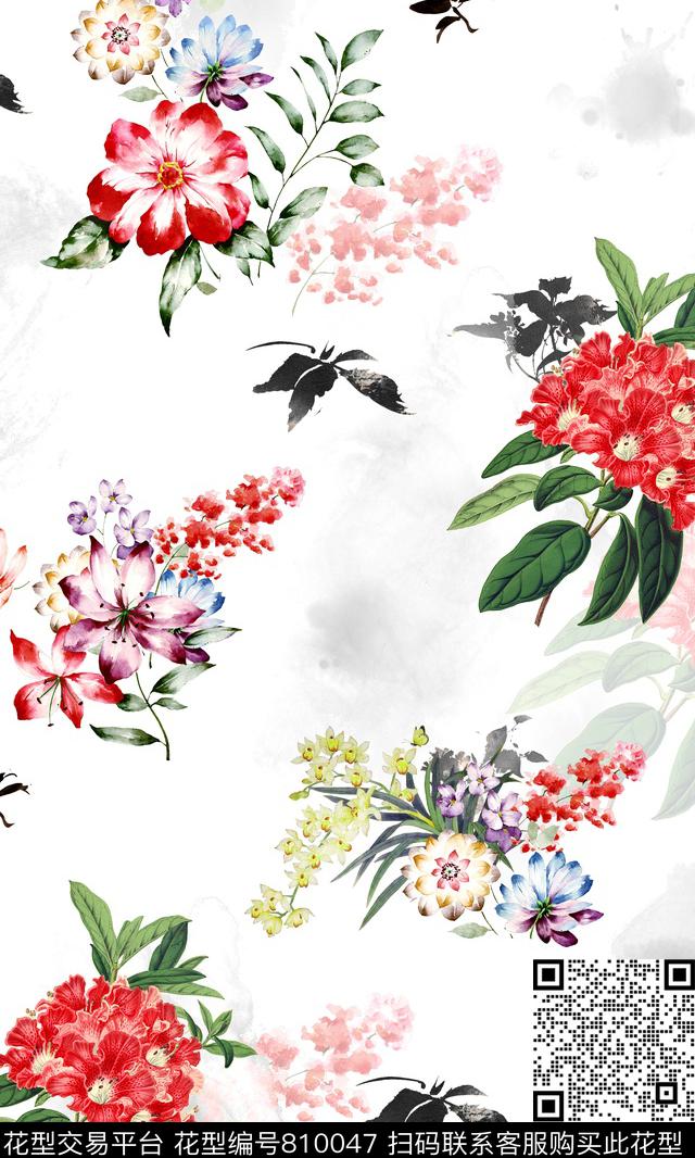 52.jpg - 810047 - 手绘 花卉 流行时尚 - 数码印花花型 － 女装花型设计 － 瓦栏