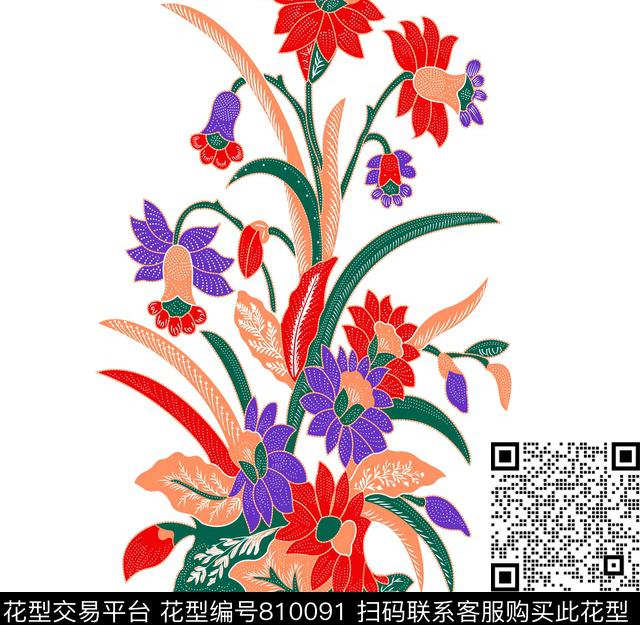 img255-0.jpg - 810091 - 时尚 休闲 花朵 - 传统印花花型 － 女装花型设计 － 瓦栏