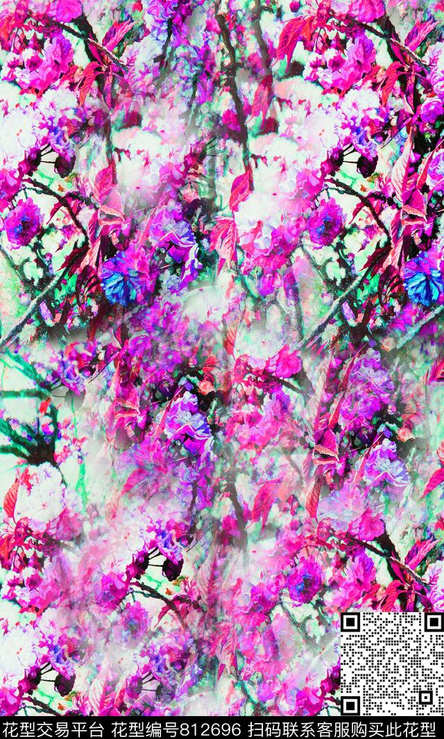 42b.jpg - 812696 - 花卉 花朵 大花 - 数码印花花型 － 女装花型设计 － 瓦栏
