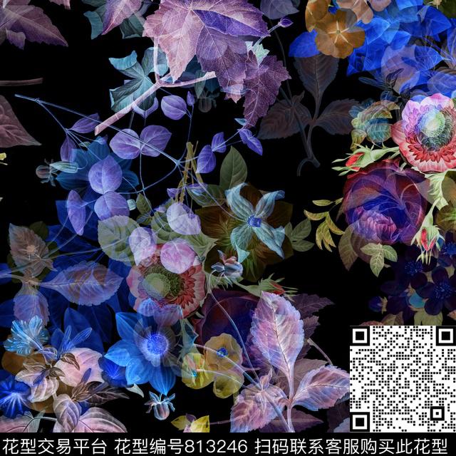 20170323-11.tif - 813246 - 炫彩 多彩 乱花 - 数码印花花型 － 女装花型设计 － 瓦栏