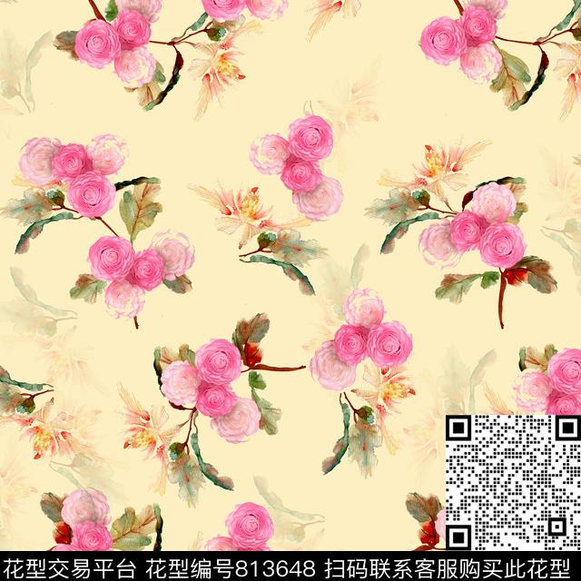 new d23.jpg - 813648 - colorise colorfull flower - 数码印花花型 － 女装花型设计 － 瓦栏