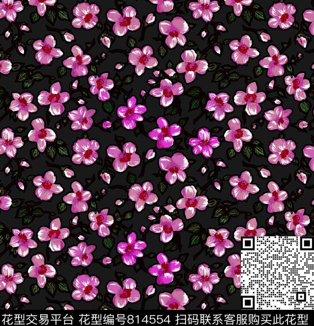 170224-1.jpg - 814554 - 小碎花 花朵 花卉 - 传统印花花型 － 女装花型设计 － 瓦栏