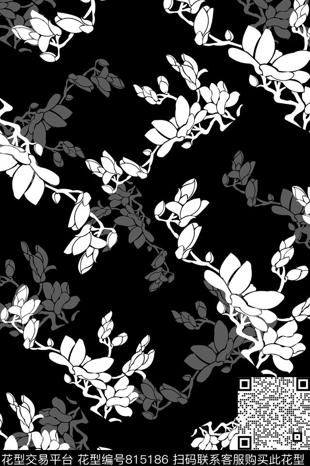 Z-20170004.jpg - 815186 - 花卉 男装 T恤 - 传统印花花型 － 男装花型设计 － 瓦栏