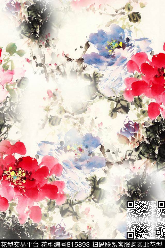 0327-5.jpg - 815893 - 花朵 花卉 花瓣 - 数码印花花型 － 女装花型设计 － 瓦栏