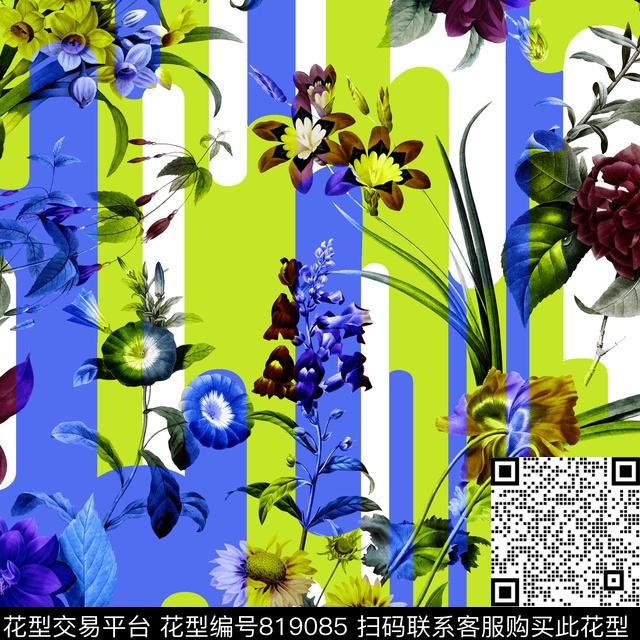 20170331-4.tif - 819085 - 花朵 植物 乱花 - 数码印花花型 － 女装花型设计 － 瓦栏