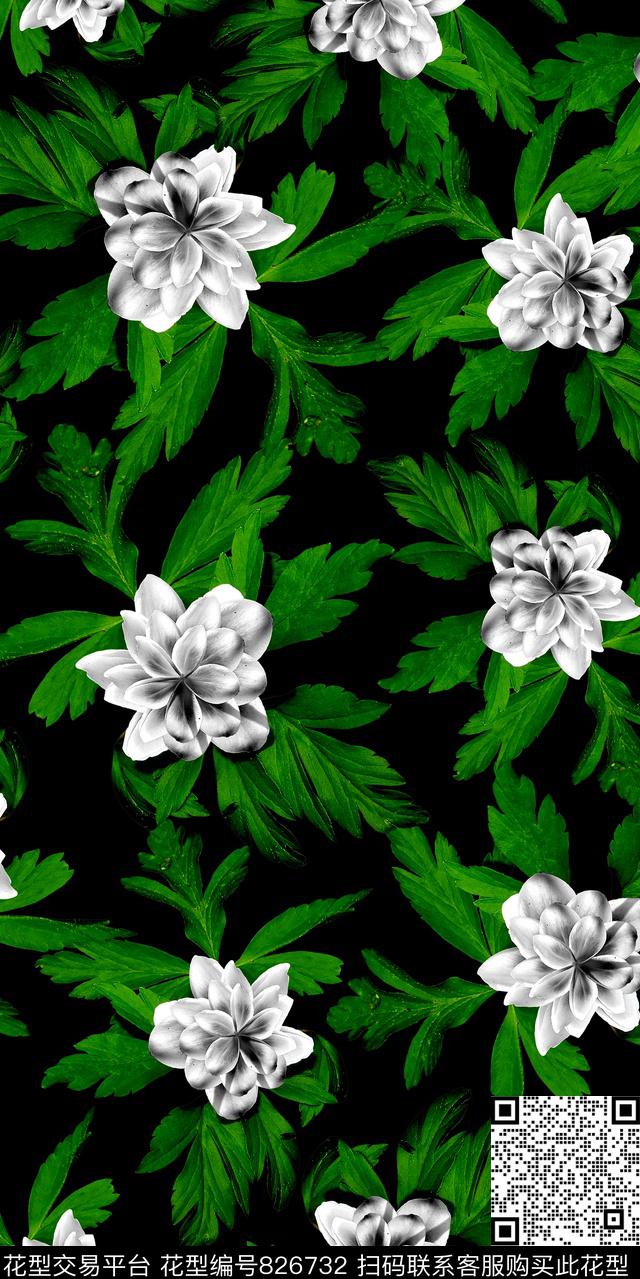 1704-14.jpg - 826732 - 数码花 花朵 花卉 - 数码印花花型 － 女装花型设计 － 瓦栏