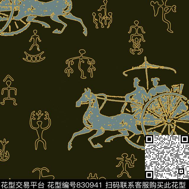 1600 (29).jpg - 830941 - 中式兵马俑 复古 古典 - 数码印花花型 － 床品花型设计 － 瓦栏