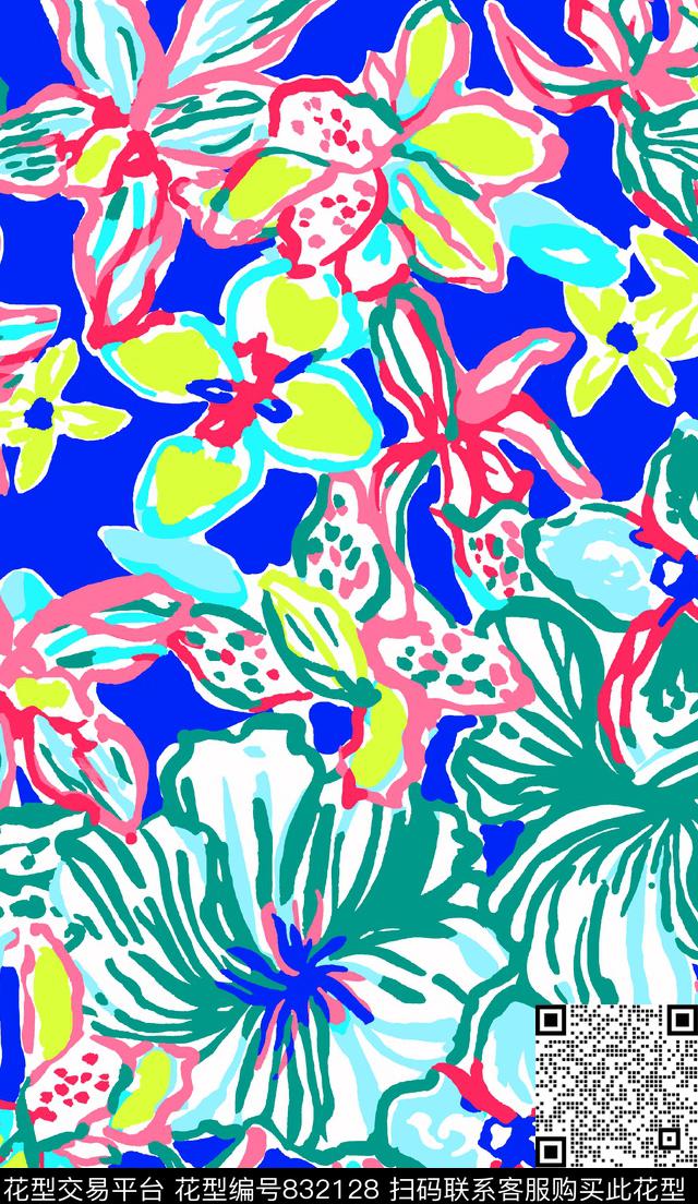170317-2.jpg - 832128 - 乱花 花朵 花卉 - 传统印花花型 － 泳装花型设计 － 瓦栏