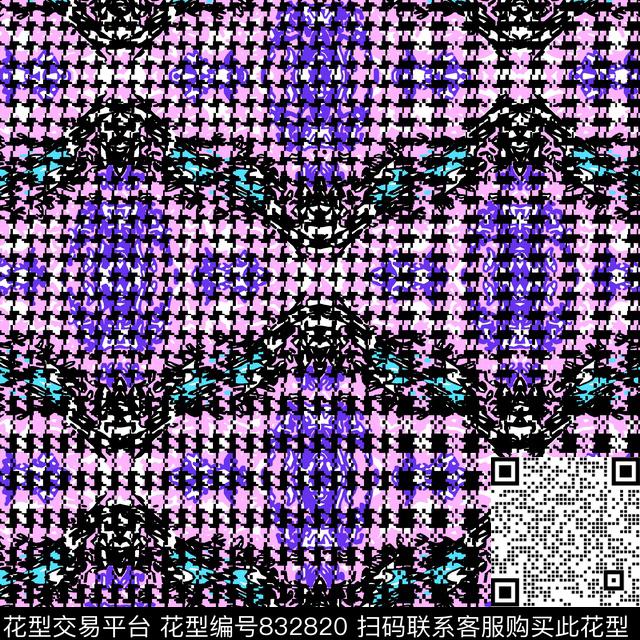 ZENG0029-A-9.jpg - 832820 - 菱形 不规则几何 解构 - 传统印花花型 － 女装花型设计 － 瓦栏