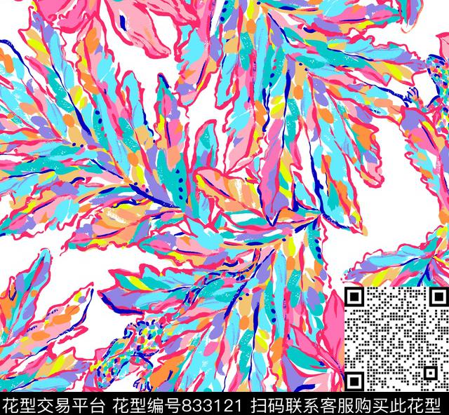 170319-2.jpg - 833121 - 泼墨 笔触 笔刷 - 传统印花花型 － 泳装花型设计 － 瓦栏