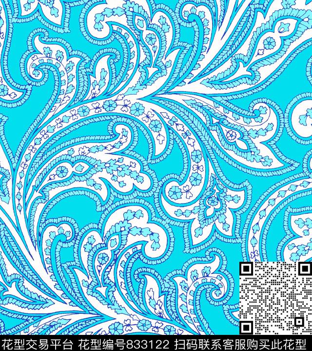 170319-3.jpg - 833122 - 火腿花 佩斯利 腰果 - 传统印花花型 － 泳装花型设计 － 瓦栏
