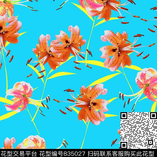 DG65-1896_P1 (W-50 H-50cm).jpg - 835027 - 大花 花朵 花卉 - 传统印花花型 － 女装花型设计 － 瓦栏