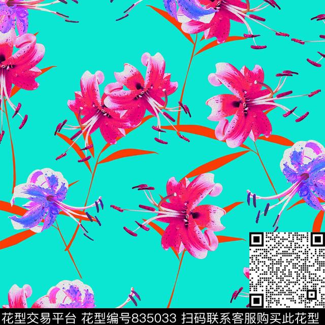 DG65-1896_P2 (W-50 H-50cm).jpg - 835033 - 大花 花朵 花卉 - 传统印花花型 － 女装花型设计 － 瓦栏