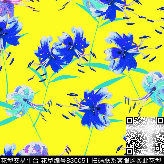 DG65-1896_P3 (W-50 H-50cm).jpg - 835051 - 大花 花朵 花卉 - 传统印花花型 － 女装花型设计 － 瓦栏
