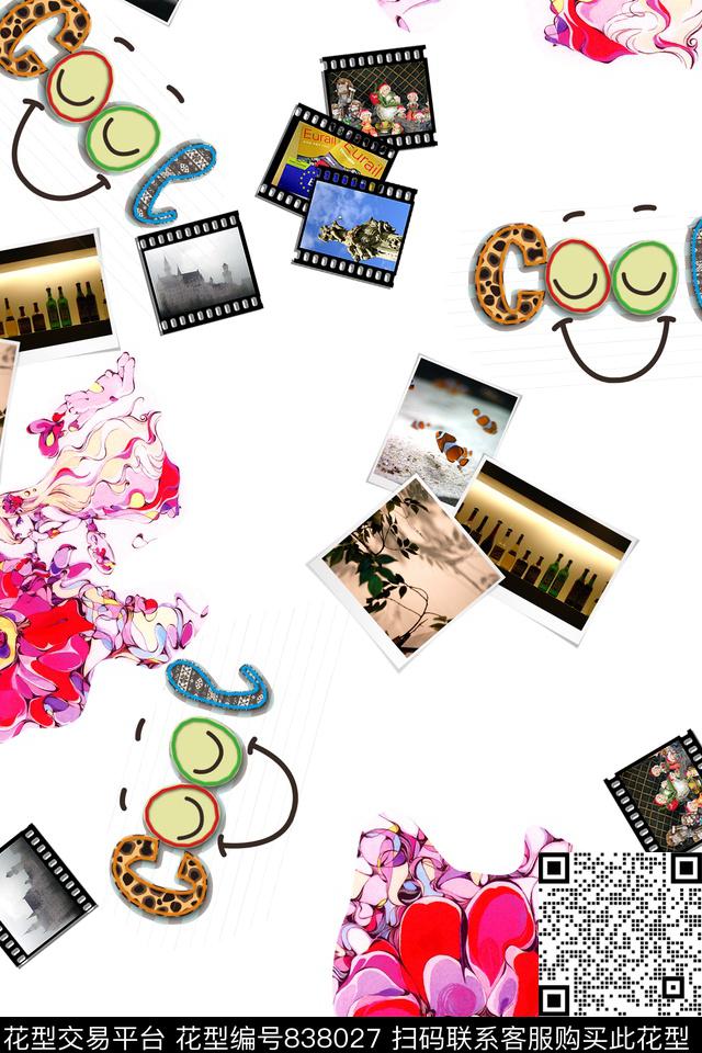 qk0047.jpg - 838027 - 照片 字母 眼睛 - 数码印花花型 － 女装花型设计 － 瓦栏