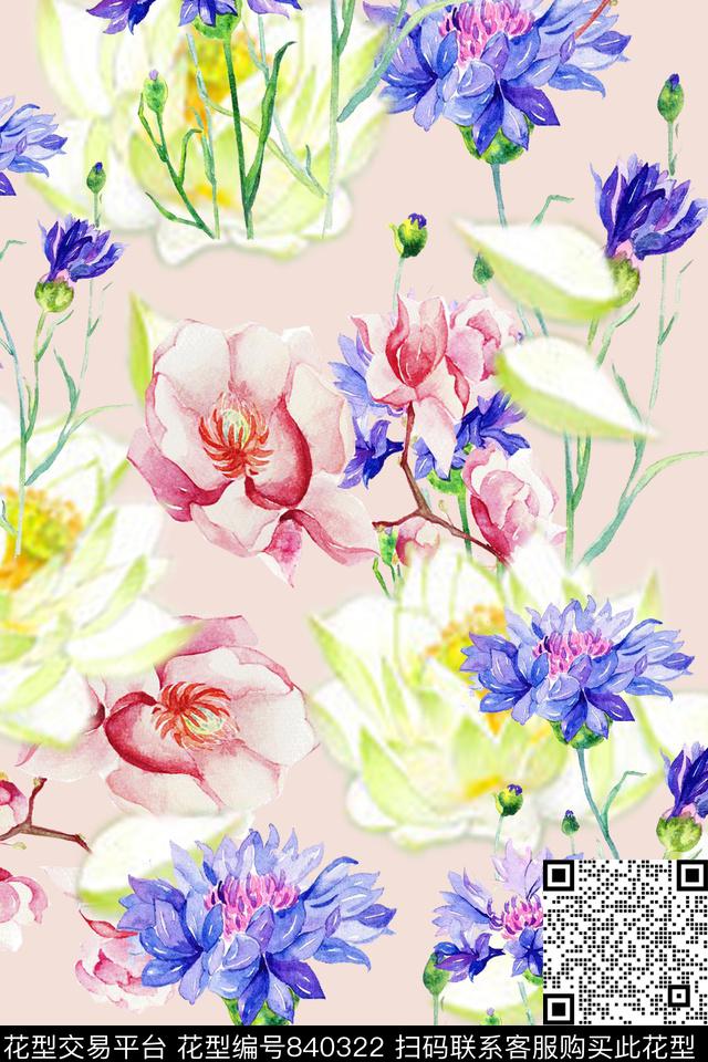 0428.jpg - 840322 - 花卉 乱花 花朵 - 数码印花花型 － 女装花型设计 － 瓦栏