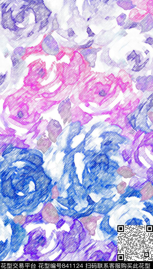 0311-2-1.jpg - 841124 - 小碎花 花朵 花卉 - 数码印花花型 － 女装花型设计 － 瓦栏