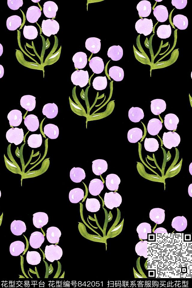 058.jpg - 842051 - 小碎花 花瓣 花朵 - 数码印花花型 － 女装花型设计 － 瓦栏
