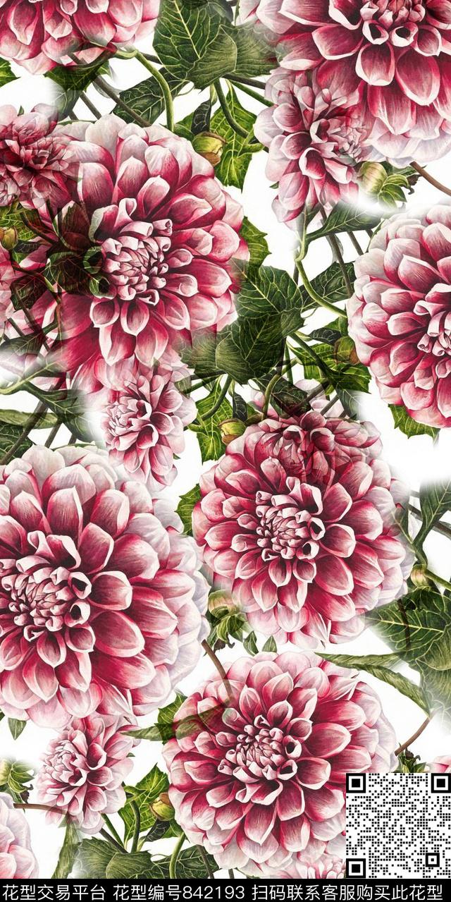 1704-67.jpg - 842193 - 小碎花 花卉 乱花 - 数码印花花型 － 女装花型设计 － 瓦栏