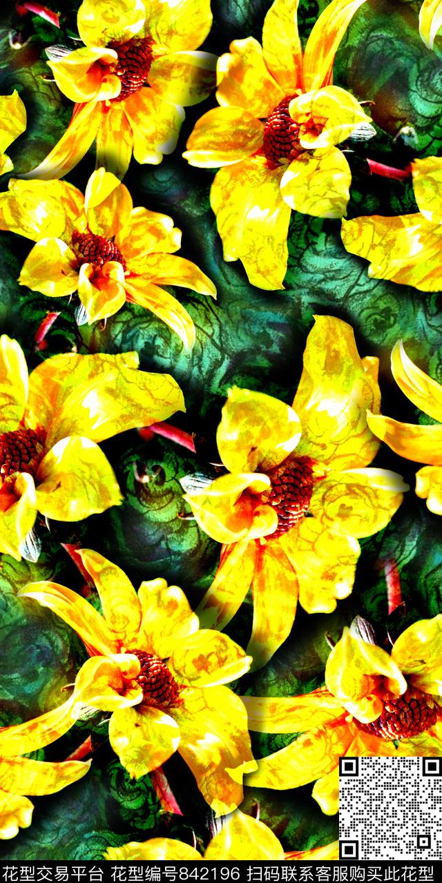 1704-70.jpg - 842196 - 小碎花 花卉 乱花 - 数码印花花型 － 女装花型设计 － 瓦栏