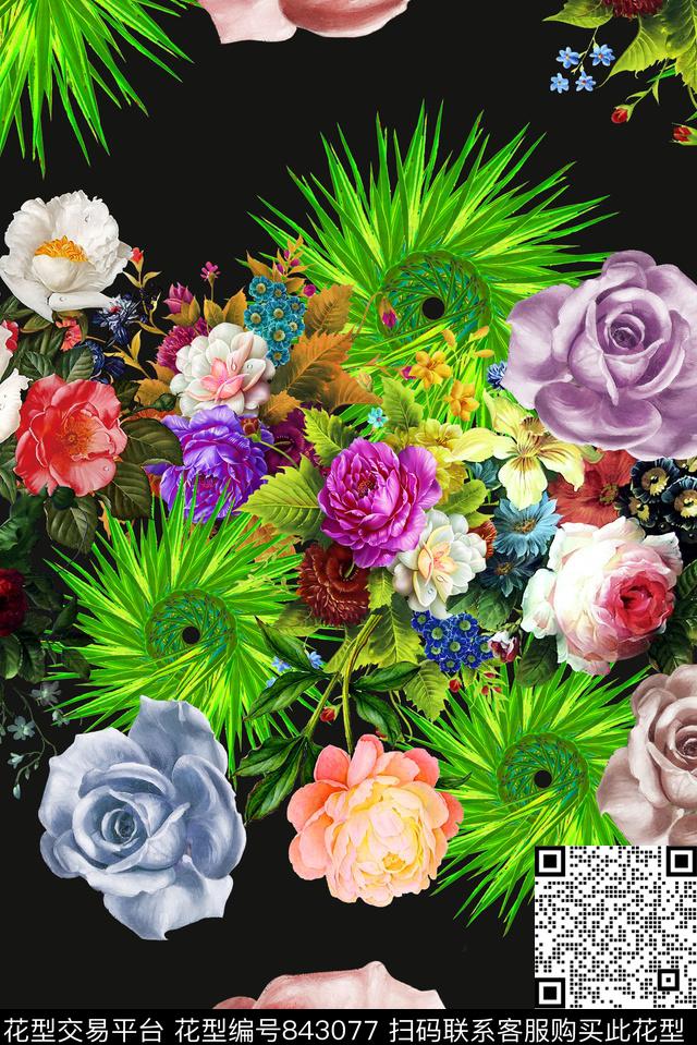 day3.jpg - 843077 - 大花 花朵 花卉 - 数码印花花型 － 泳装花型设计 － 瓦栏