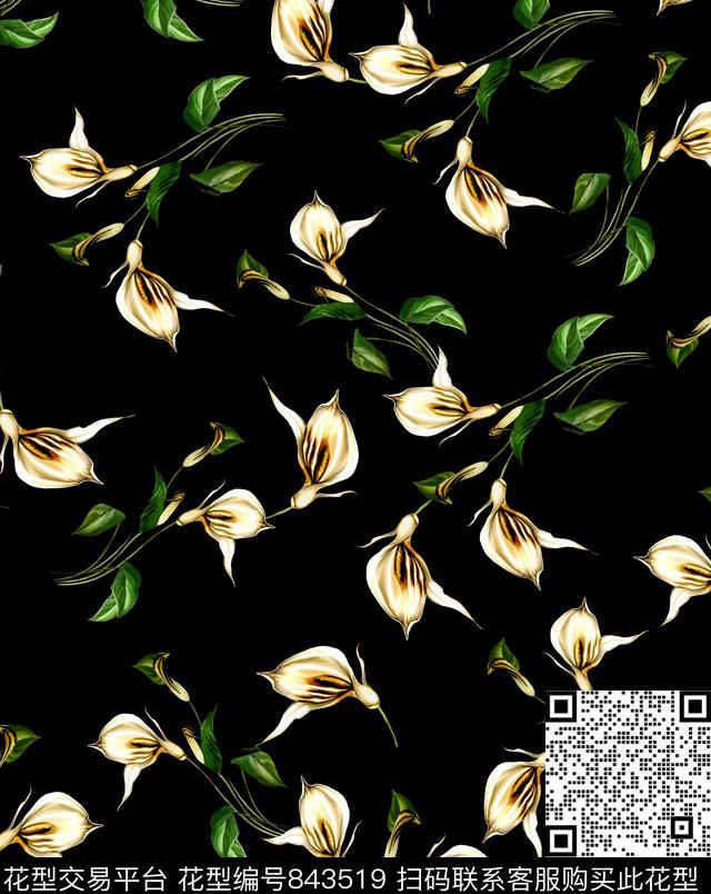 X573.jpg - 843519 - 花卉 小清新 时尚 - 数码印花花型 － 女装花型设计 － 瓦栏