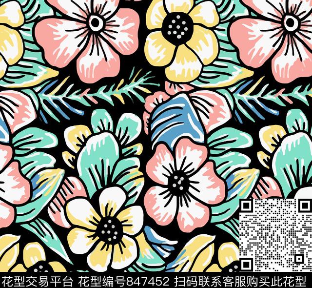 621574.tif - 847452 - 花卉 欧式 欧美 - 传统印花花型 － 女装花型设计 － 瓦栏