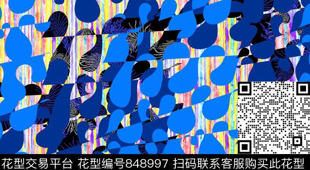 DG64-1465_P.jpg - 848997 - 趣味 幾何 色彩 - 数码印花花型 － 泳装花型设计 － 瓦栏