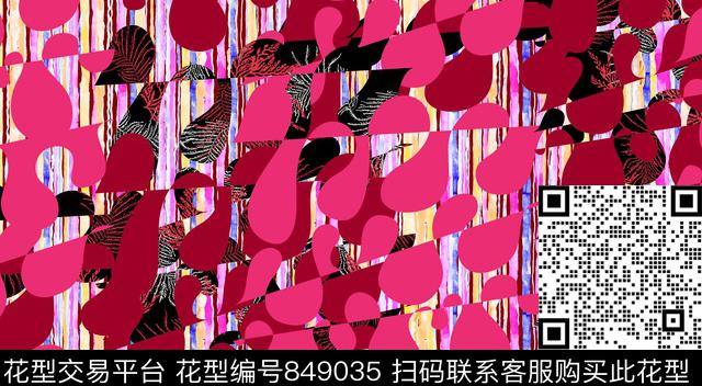 DG64-1465_P1.jpg - 849035 - 趣味 幾何 色彩 - 数码印花花型 － 泳装花型设计 － 瓦栏