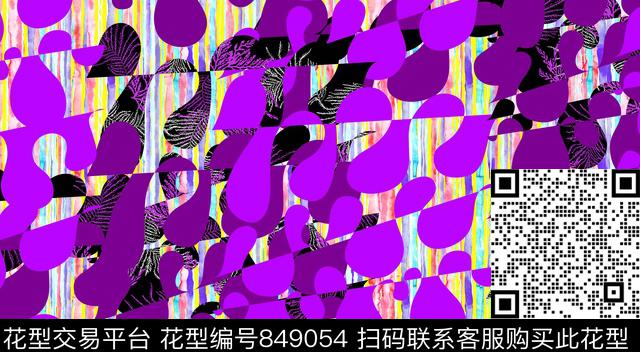 DG64-1465_P2.jpg - 849054 - 趣味 幾何 色彩 - 数码印花花型 － 泳装花型设计 － 瓦栏