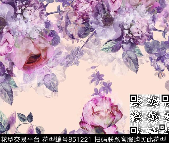 bbb.jpg - 851221 - 花瓣 玫瑰 大花 - 数码印花花型 － 女装花型设计 － 瓦栏