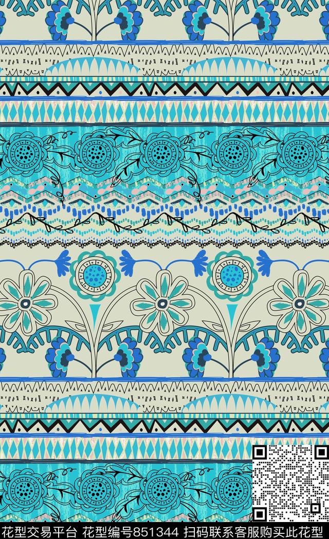 2018春夏1.jpg - 851344 - 印度 土耳其风格 地毯 - 传统印花花型 － 女装花型设计 － 瓦栏