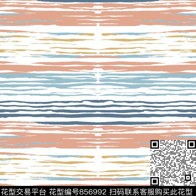Disorder Color Stripes.jpg - 856992 - 横条 条纹 女装 - 传统印花花型 － 女装花型设计 － 瓦栏