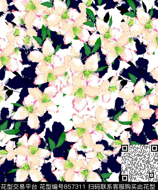 170406-1.jpg - 857311 - 乱花 花朵 花卉 - 数码印花花型 － 女装花型设计 － 瓦栏