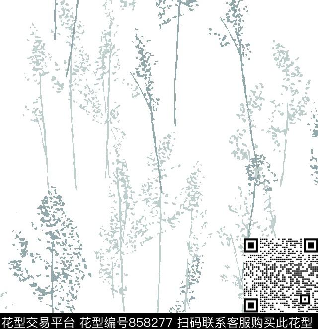47884_WHISPER_AQUA-v1.tif - 858277 - 欧美 宫廷风 卷草 - 传统印花花型 － 窗帘花型设计 － 瓦栏