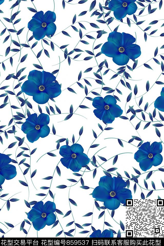 20170527001.jpg - 859537 - 花朵 花瓣 花卉 - 传统印花花型 － 女装花型设计 － 瓦栏