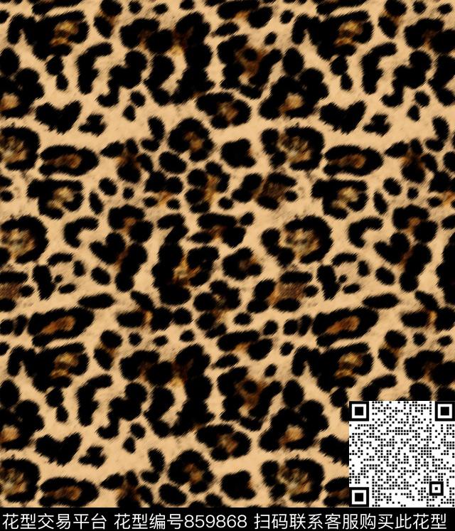 170410-1.jpg - 859868 - 笔触 豹纹 动物纹 - 数码印花花型 － 女装花型设计 － 瓦栏