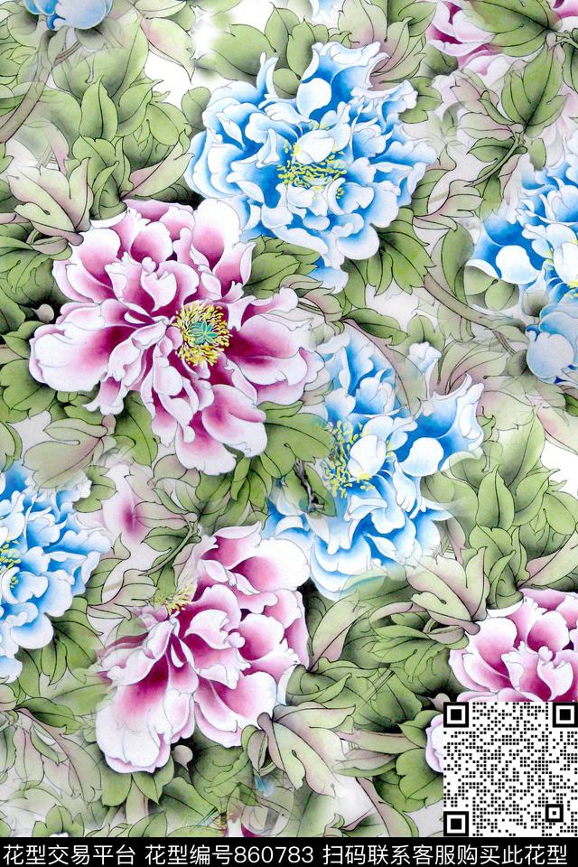 0529-1.jpg - 860783 - 花瓣 花朵 花卉 - 数码印花花型 － 女装花型设计 － 瓦栏