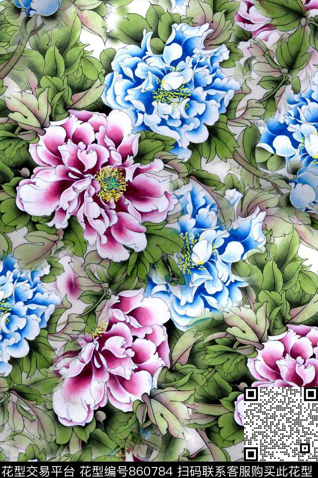 0529-1-1.jpg - 860784 - 花瓣 花朵 花卉 - 数码印花花型 － 女装花型设计 － 瓦栏