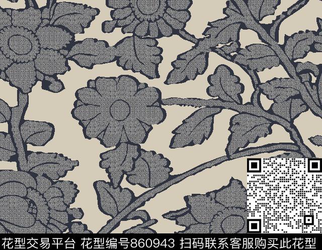 beach rose-v1.tif - 860943 - 土耳其风格 部落风 欧洲 - 传统印花花型 － 床品花型设计 － 瓦栏