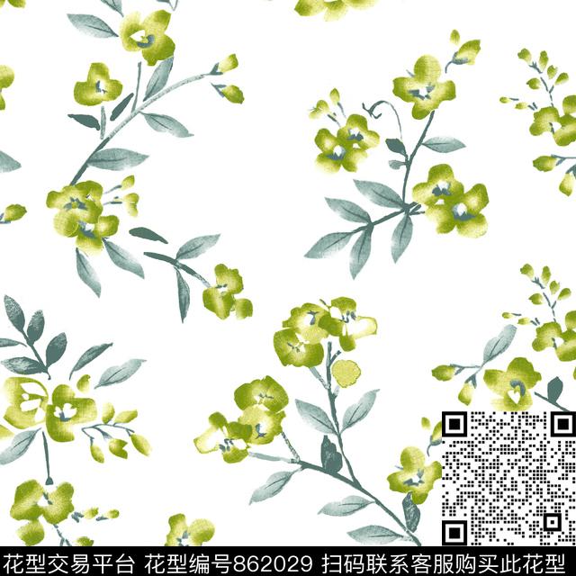 WN024.jpg - 862029 - 花 景物 绿叶 - 数码印花花型 － 窗帘花型设计 － 瓦栏